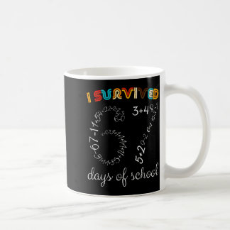 67 Tage Schule überlebt Lustiges Vintage-Mathe-Mem Kaffeetasse