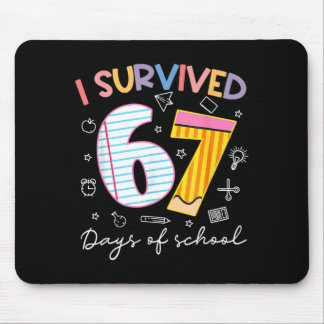 67 Tage Schule Überlebt Six Seven Meme Lehrer Mousepad