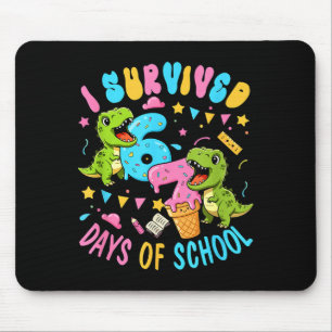 67 Tage Schule Überlebt T-Rexes Lustig Sechs Siebe Mousepad