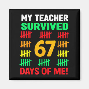 67 Tage Schulkinder 67 T-Shirt Jungen 6 7 T-Shirt Magnet