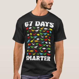 67 Tage smarter Dinosaurier Kinder 100 Tage Schule T-Shirt