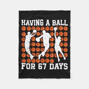 67 Tage Spaß mit dem Ball Basketballspieler Studen Fleecedecke