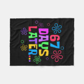 67 Tage später 67. Schultag Lehrer Schüler Fleecedecke (Vorderseite (Horizontal))