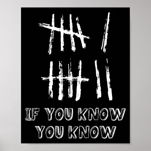 67 Tally Mark Funny If You Know You Know 6 7 Six S Poster (Vorne)