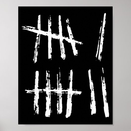 67 Tally Mark Shirt Funny Six Seven 67 Meme 6 7 Nu Poster (Vorne)