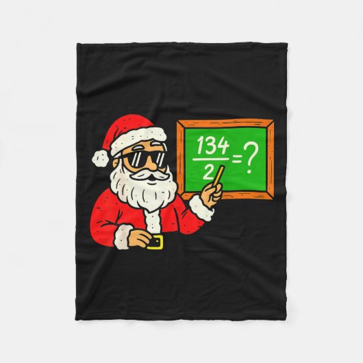 67 Teacher Christmas Santa Six Seven Meme Brainrot Fleecedecke (Vorderseite)