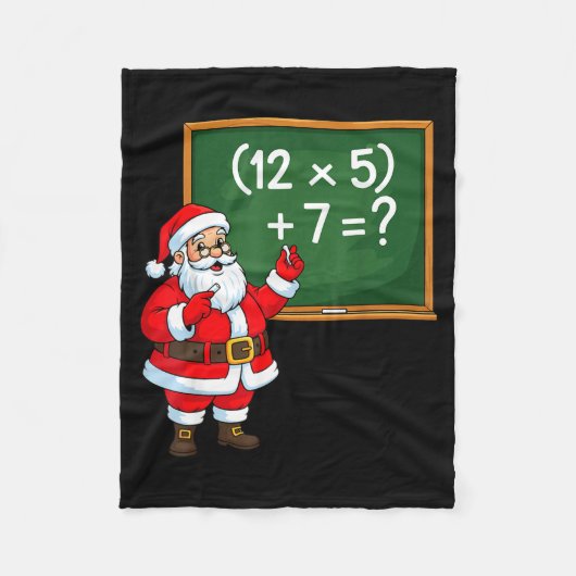 67 Teacher Christmas Santa Six Seven Meme Brainrot Fleecedecke (Vorderseite)