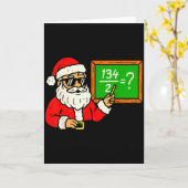 67 Teacher Christmas Santa Six Seven Meme Brainrot Karte (Gelbe Blume)