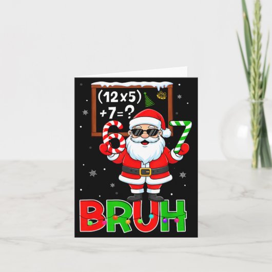 67 Teacher Christmas Santa Six Seven Meme Math Equ Karte (Vorderseite)