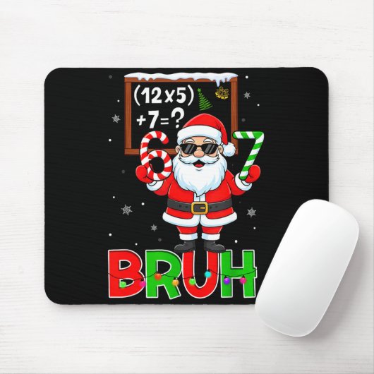 67 Teacher Christmas Santa Six Seven Meme Math Equ Mousepad (Mit Mouse)