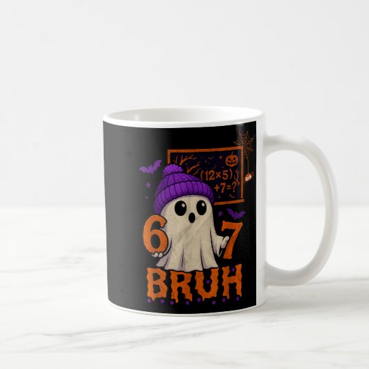 67 Teacher Halloween Ghost Six Seven Meme Math Equ Kaffeetasse (Rechts)