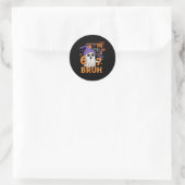 67 Teacher Halloween Ghost Six Seven Meme Math Equ Runder Aufkleber (Tasche)