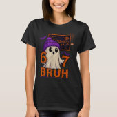 67 Teacher Halloween Ghost Six Seven Meme Math Equ T-Shirt (Vorderseite)