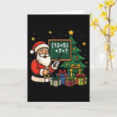 67 Teacher Santa Christmas Six Seven Meme Brainrot Karte (Gelbe Blume)