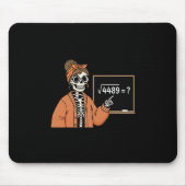 67 Teacher Skeleton Halloween Square Root 4489 Mes Mousepad (Vorne)