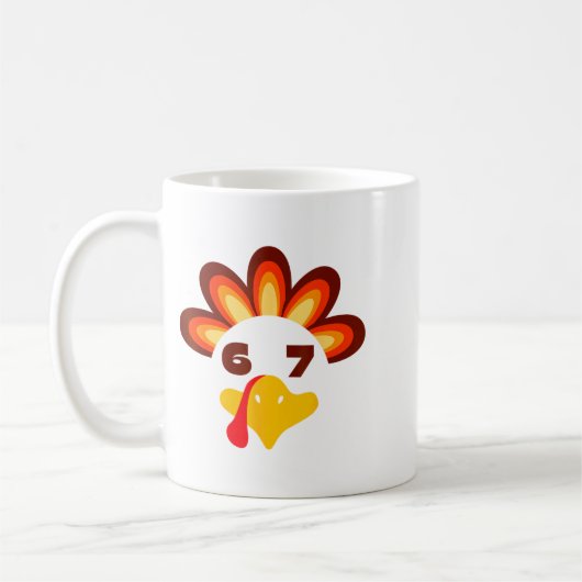 67 Thanksgiving Funny 6 7 Six Seven Turkey Social Kaffeetasse (Links)