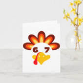 67 Thanksgiving Funny 6 7 Six Seven Turkey Social Karte (Gelbe Blume)