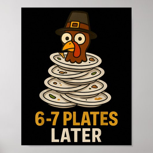 67 Thanksgiving Funny Turkey 6-7 Meme Six Seven Bo Poster (Vorne)