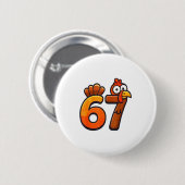 67 Thanksgiving Funny Turkey Thanksgiving 67 Turke Button (Vorne & Hinten)