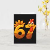 67 Thanksgiving Funny Turkey Thanksgiving 67 Turke Karte (Gelbe Blume)