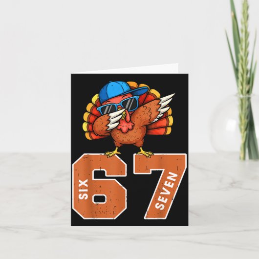 67 Thanksgiving Funny Turkey Thanksgiving 67 Turke Karte (Vorderseite)