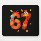 67 Thanksgiving Funny Turkey Thanksgiving 67 Turke Mousepad (Vorne)