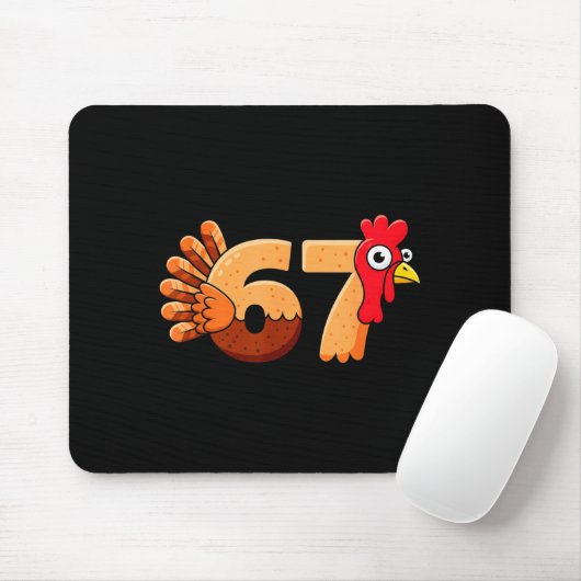67 Thanksgiving Funny Turkey Thanksgiving 67 Turke Mousepad (Mit Mouse)