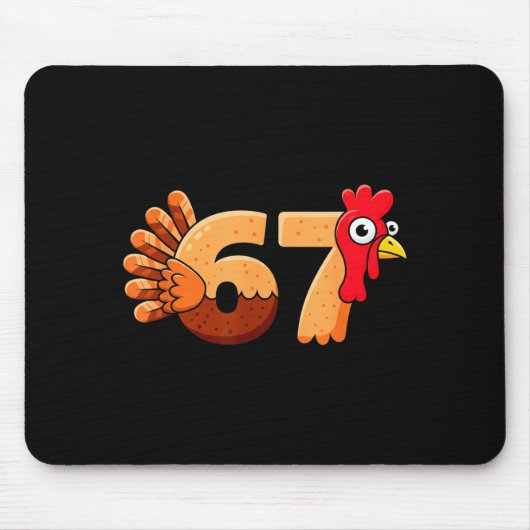 67 Thanksgiving Funny Turkey Thanksgiving 67 Turke Mousepad (Vorne)