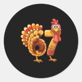 67 Thanksgiving Funny Turkey Thanksgiving 67 Turke Runder Aufkleber (Vorderseite)