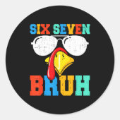 67 Thanksgiving Funny Turkey Thanksgiving 67 Turke Runder Aufkleber (Vorderseite)