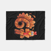 67 Thanksgiving Turkey Fleecedecke (Vorderseite (Horizontal))