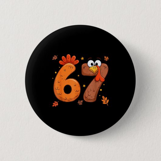 67 Thanksgiving Turkey Turkey Button (Vorderseite)