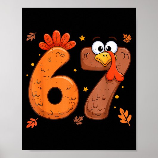 67 Thanksgiving Turkey Turkey  Poster (Vorne)