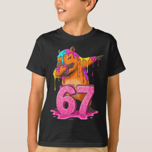 67 Tiere Lustig 67 Brainrot Jugend Kinder Capybara T-Shirt