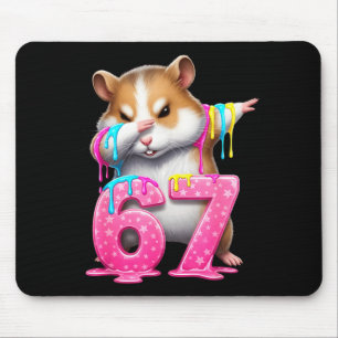 67 Tiere Lustig 67 Brainrot Jugend Kinder Hamster Mousepad