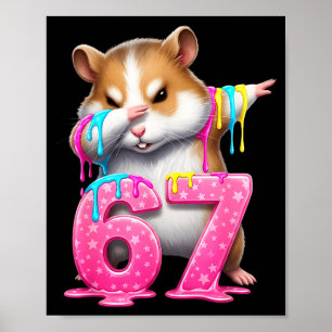 67 Tiere Lustig 67 Brainrot Jugend Kinder Hamster Poster
