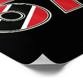 67 Trinidad Togo Flaggennummer Design  Poster (Ecke)