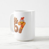 67 Truthahn Erntedankfest lustig Kaffeetasse (Vorderseite Links)