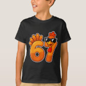 67 Turkey Thanksgiving Funny Cute Fall Six Seven D T-Shirt (Vorderseite)