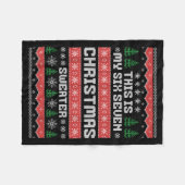 67 Ugly Christmas Sweater Six Seven Meme Xmas Whit Fleecedecke (Vorderseite (Horizontal))