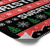 67 Ugly Christmas Sweater Six Seven Meme Xmas Whit Poster (Ecke)