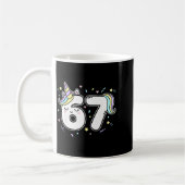 67 Unicorn Six Seven 6-7 Meme Kaffeetasse (Links)