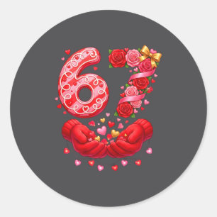 67 Valentine 6 7 Meme Pyjama Feiertag Gen Alpha Sl Runder Aufkleber