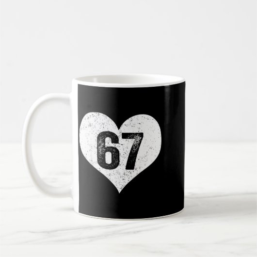 67 Valentine Funny Six Seven 6 7 Meme Gen Alpha Sl Kaffeetasse (Links)
