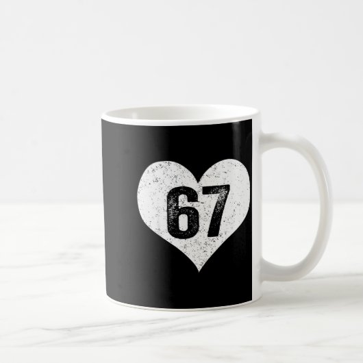 67 Valentine Funny Six Seven 6 7 Meme Gen Alpha Sl Kaffeetasse (Rechts)