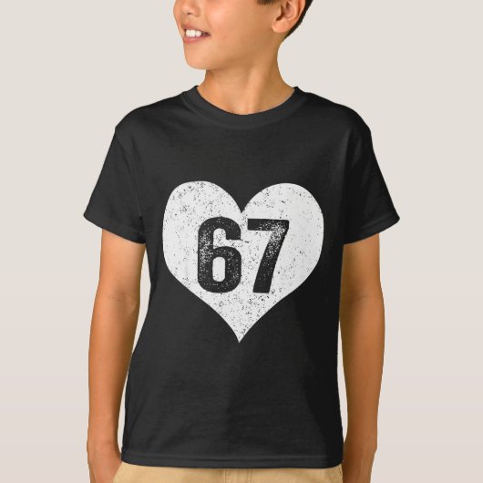 67 Valentine Funny Six Seven 6 7 Meme Gen Alpha Sl T-Shirt (Vorderseite)