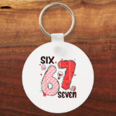 67 Valentine Six Seven 6 7 Funny Valentine’s Day W Schlüsselanhänger (Vorderseite)