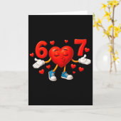 67 Valentine Six Seven Cute Hearts 6 7 Meme Gen Al Karte (Gelbe Blume)
