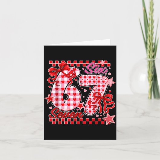 67 Valentine Six Seven Cute Love Valentine Men Wom Karte (Vorderseite)