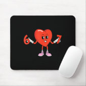 67 Valentines Funny Six Seven Cute Heart 6 7 Meme  Mousepad (Mit Mouse)